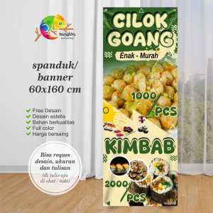 Cetak Spanduk Banner Cilok Goang Dan Kimbab