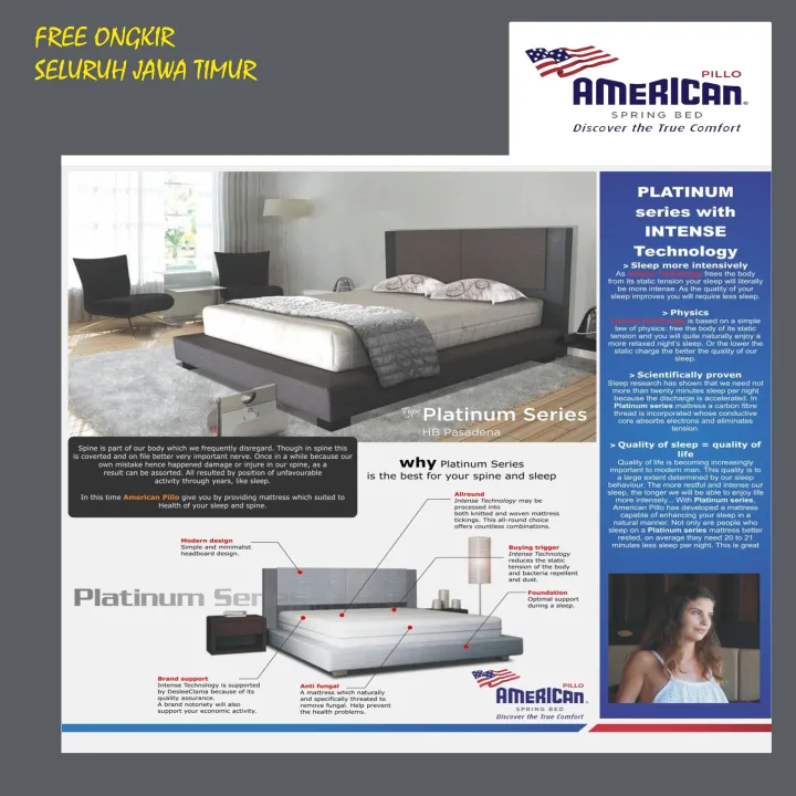 American Pillo Platinum Springbed Set 180x200 | Lazada Indonesia