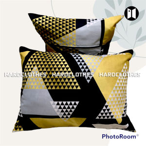 Sarung Bantal Resleting Ukuran Besar 45 x 60 cm Katun Poly Micro Motif Karakter Dan Embos