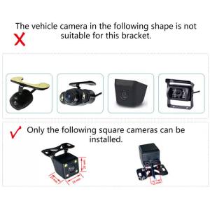 PL Car Rear View Camera Bracket Plate Light Mount Reverse Cam Holder for K3 K3S