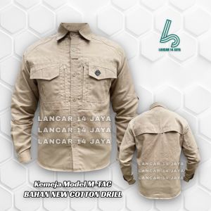 Kemeja PDL Model M-tac / Kemeja Tactical / PDH Lengan Panjang / Kemeja Lapangan Lengan Panjang Pria Size M-XXL