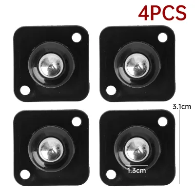 4pcs Self Adhesive Caster Wheels 360° Rotating Sticky Pulley Strong Load Ball Bearing Mini Swivel Wheels for Furniture Box