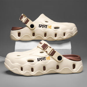 Mens Beach Sandals Thick-soled Soft-soled Mens Sandals Double-layer Hole Breathable Shoes