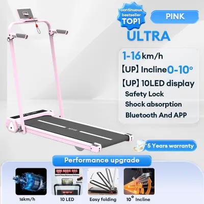 Treadmill 1-14KM/H Foldable Electric Walking Pad Threadmill Foldable Heavy Duty Home Exercise