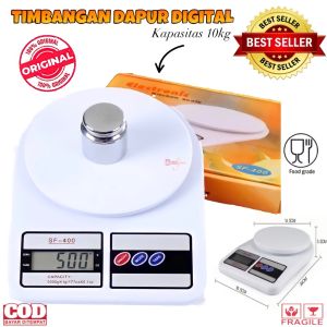 ( BISA COD ) PROMO TIMBANGAN DAPUR DIGITAL SF-400 / TIMBANGAN KUE DIGITAL 10KG / ELECTRONIC PORTABLE SCALE / ALAT PENGUKUR KUE TEPUNG BAHAN LCD / ALAT UKUR BAHAN KUE / WARNA PUTIH WHITE MENGGUNAKAN BATERAI A3 AAA