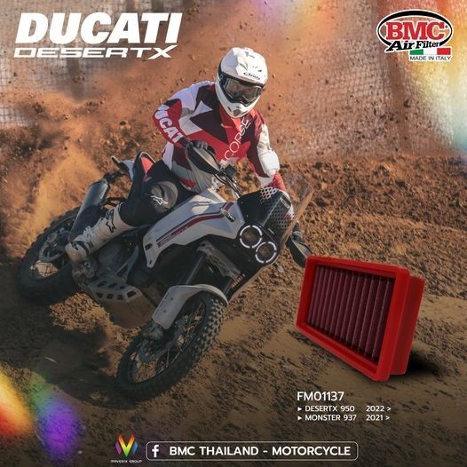 BMC air filter  กรองอากาศมอเตอร์ไซต์ DUCATI MONSTER 937 21&gt; / DESERTX 950