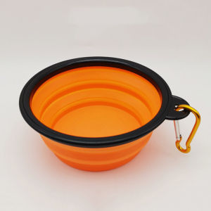 Pet bowl silicon portable food bowl Portable Travel Collapsible Foldable Pet Dog Bowl for Food & Water Bowls Dish