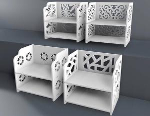 DIY Desktop Racks Double-Layer Storage Desk Organizers Bookshelf Cabinet Cosmetic Skin-Care Stationery Storage Box Rak Buku Book Shelf Rack