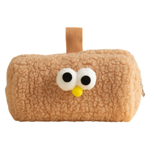 Cartoon Furry Pencil Case Plush Pen Pouches Portable Pen Organizers Bag Travel Makeup Pouches for Office School Travel