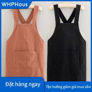 WHPHous Nấu ăn bông nhà bếp Tạp dề thoáng khí chịu mài mòn dành cho người lớn eo Tạp Dề Chống bẩn mềm Nhà hàng làm việc quần áo nhà