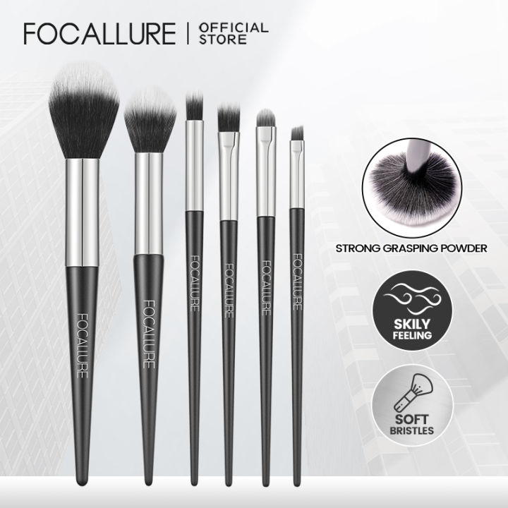 FOCALLURE 6 Pcs/Set Professional Makeup Brushes Beautiful Make Up Brush Tools