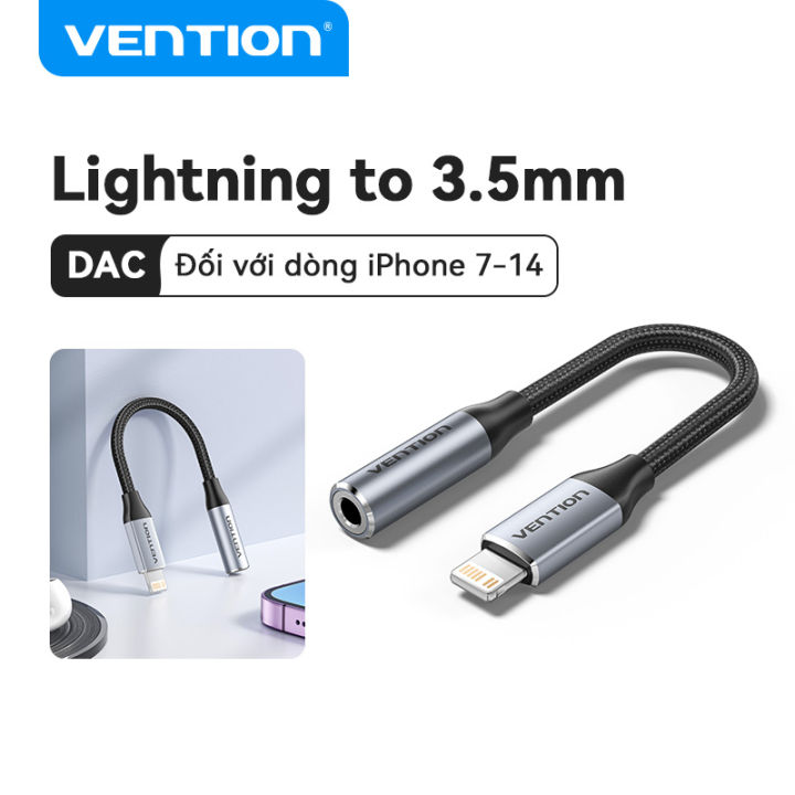 Vention Lightning đến jack AUX cáp cho iPhone 14 13 12 Pro