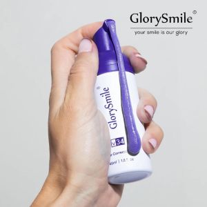 GlorySmile V34 Teeth Whitening Color Corrector Foam 50ml - Anti-Yellow Stain - 15-sec Daily Whitening Protector for Maintenance