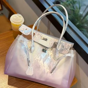 kiikii Same Style TPU Jelly bag new summer collection stylish and sophisticated tote bag for work Transparent large capacity bag