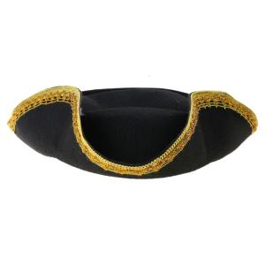 Captain Hat for Role Play Party Masquerades Party Pirate Hat Stage Performances Tricorne Hat Adult Costume Headwear