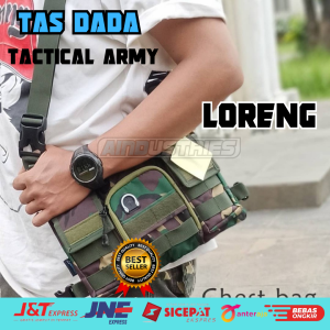 Tas Dada Tactical Rompi Kantong Pria Wanita 2In1 Multifungsi Chest Bag