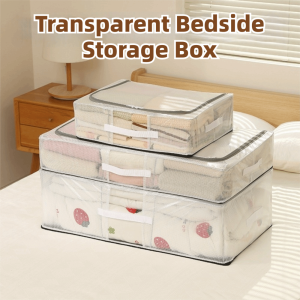 MACRAMEX Visible Mesh Under Bed Storage Foldable No Assembly Required Storage Drawer Organizer Zip Closure Comforter Storage Bedroom Essentials