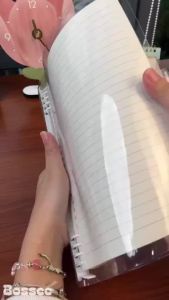 [Tặng Sticker] Sổ Còng Bìa Mềm A5 B5 Bossee- Binder Còng Sắt Khuyết Lỗ Lớn Không Vướng Tay Có Nút Bấm An Toàn Dễ Refill