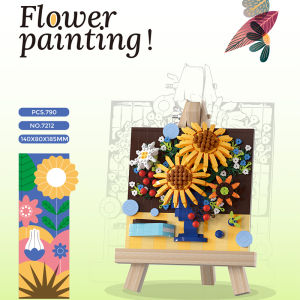 Mainan Balok Buket Bunga Pot Tanaman DIY Kreatif Untuk Bricks Susun Edukasi Mainan Dekorasi Desktop