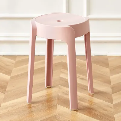POLAR BEAR Nordic Style Stackable Plastic Stool Thickened Dining Table Restaurant Chair Round Household Stool