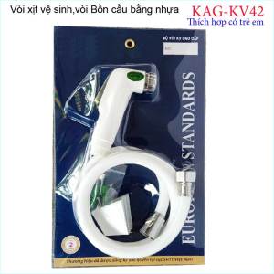 [HCM]Vòi xịt vệ sinh KAG-KV42 vòi nhấn xịt cho trường mẫu giáo nhựa màu trắng tia nước mạnh dễ sử dụng