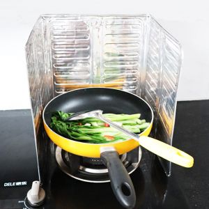 Oil Splash Guard แผ่นกันน้ำมันกระเด็น ป้องกันคราบเลอะติดผนังและเตา ทนความร้อน ใช้งานสะดวก A025