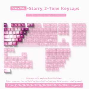 Transparent Double-Spell 165 keys Cherry Profile Starry Theme keycap set for Mechanical Keyboard