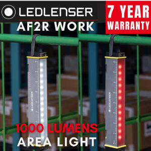 LEDLENSER AF2R Work RECHARGEABLE AREA LIGHT 1000 Lumens (Worklight Magnetic HookStrap attachment)