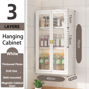 Hanging Cabinet Kitchen Cabinet Storage Wall Cabinet Cupboard for Kitchen Spice Condiments Dish