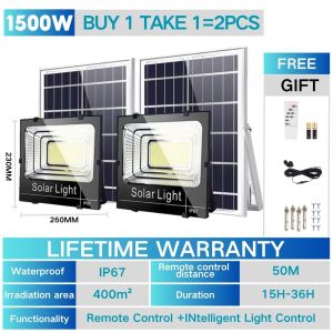 YC Solar Light 200W-5000W Outdoor LED Solar Lights waterproof street light with remote control