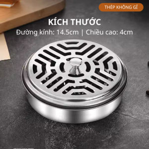 Hộp Đựng Nhang Muỗi Bằng Thép Không Gỉ Tiêu Diệt Côn Trùng Thân Cao – Khay Đựng Nhang Muỗi Có Nắp An Toàn Cho Gia Đình