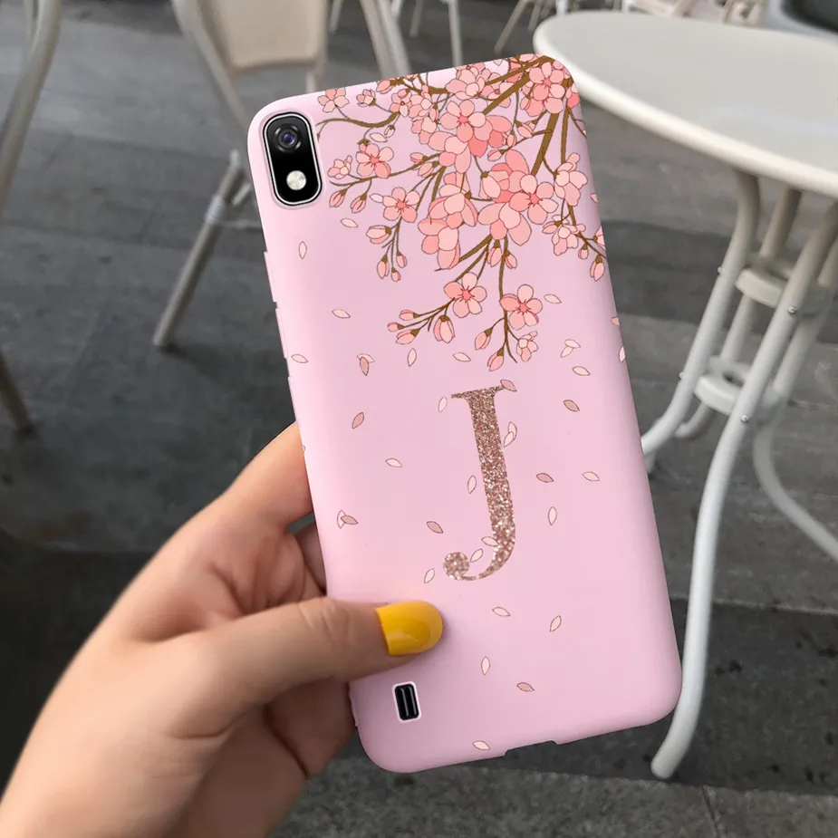 For Samsung Galaxy A10 Case SM-A105F Luxury Crown Letters Back