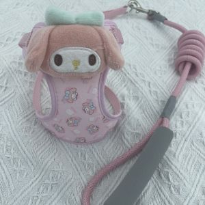 Christmas Gift Halloween Hot Sanrios Vest Style Pet Traction Rope Kawaii Hello Kitty Cartoon Cute Breathable Pet Harness Fashion Pet Supplies New Style