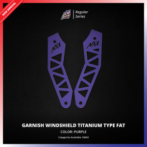 NSA TITANIUM GRADE 5 WINDSHIELD GARNISH BRACKET - FAT DESIGN | XMAX