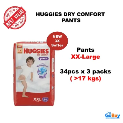 Huggies Dry Comfort Pants / Carton Deals / Available in M - XXL