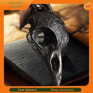 ❣️❣️❣️ Retro Nordic Style Crow Skull Pendant Animal Bird Necklace For Men Personalized Jewelry Lucky Amulet Gift