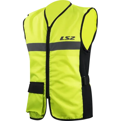 ÁO PHẢN QUANG MOTO LS2 HI-VIS VEST - BLACK/YELLOW