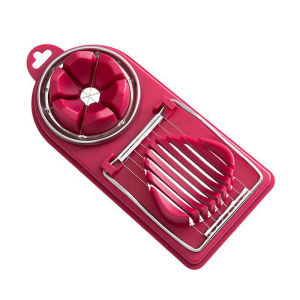 Stainless Steel Fruite Egg Cutter Multifunctional Cutting Egg Slicer Kitchen Two in One Egg Cutter