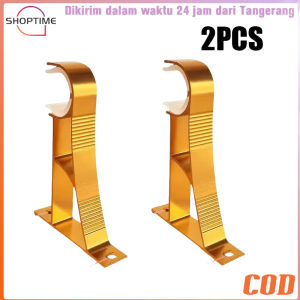 2Pcs/Set Bracket Kaki Gorden Rel Kaki Penyangga Tiang Batang Gorden Rawatan Tingkap Aksessoris
