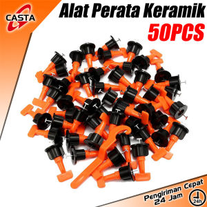 CASTA Tile Leveling System Alat Perata Keramik 50pcs + Wrench Kunci Pemasangan Ubin Granit Alat Spacer Ulangi Pakai Tahan Lama