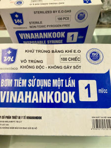 Vinahankook 1ml/cc Bơm tiêm sử dụng 1 lần Vinahankook 1ml/cc dùng trong tiêm thuốc tiêm vắc-xin trong các cơ sở y tế