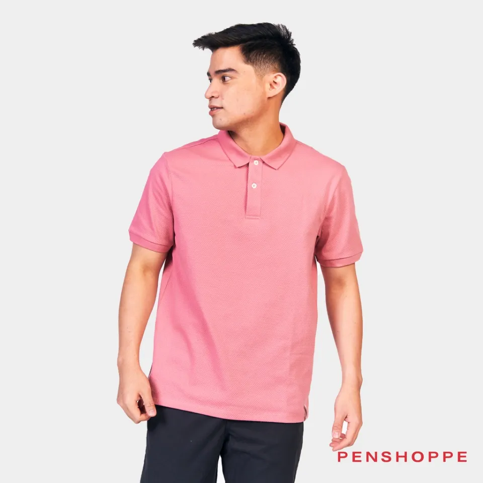 Penshoppe shop pink polo