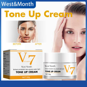 West Month Tone Up Cream Light And Non-Greasy Moisturizing And Hydrating Keep The Skin Refreshed Provide Instant Coverage Brighten Skin Tone Makeup Cream Toning Cream Beauty And Skincare Product 50g