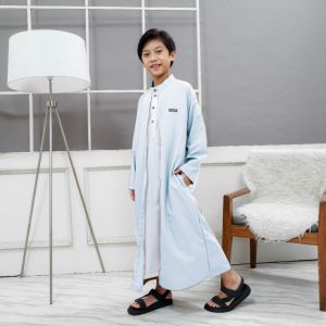 AZKAF JUBAH ANAK LAKI LAKI BAHAN KATUN PREMIUM 6-14 TAHUN JUBAH 2 IN 1