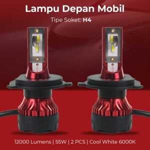 PROMO Lampu Depan Mobil Super Terang LED Car Headlight ZES 12000 Lumens 55W H4 2 PCS - K5