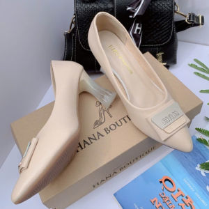 Mẫu A05_Giày cao gót vân cá mũi nhọn êm chân đế cao 5p-7p cực ôm chân tôn dáng.mẫu giày công sở cao cấp