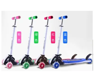 Kids Scooter 4 Wheels Ages 7 to 12 Pink Green Red Blue Handlebars Adjustable Deck