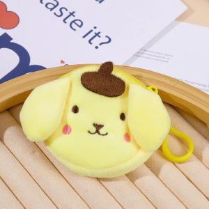 Dompet Koin Sanrio Gantungan Tas Bulu Pouch Uang Karakter Kuromi Cinnamoroll Melody Hello Kitty Purin