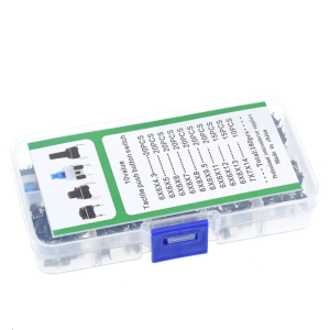 180Pcs 4Pin 6x6mm Touches Push Button Switches Direct Insertion Light Touch Switches Tactile Push Button Switches