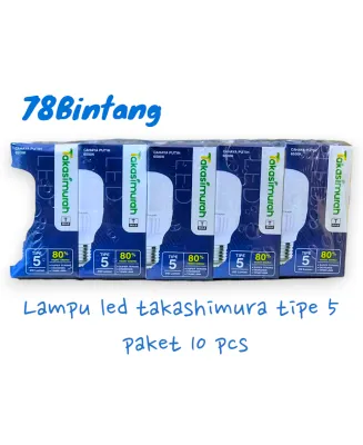 Lampu takashimurah 5 watt paket 10pcs - lampu led tipe 5 isi 10 pcs - lampu murah takasimurah